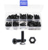 binifiMux M3 Screws Kit, 360pcs (7 Sizes) M3-0.5mm Black Countersunk Flat Head
