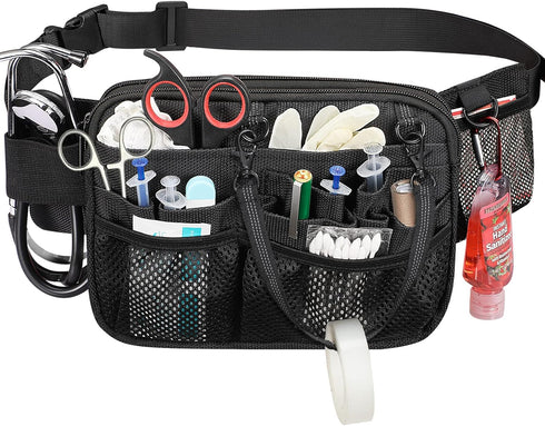 SITHON Nurse Fanny Pack with Tape Holder, Multi Compartment Medical Gear Pocket