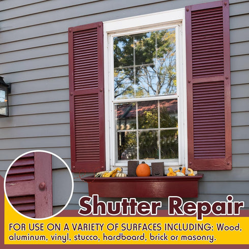 MorningRo 36 Pack Vinyl Shutter Fasteners Plastic Shutter Screws Window Shutters Exterior Spike Loks for Installing