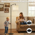 (9W mukuxin Floor Lamp, LED Floor Lamp with Foot Switch & Adjustable Linen Lampshade, Tall Modern ARC Standing Lamps