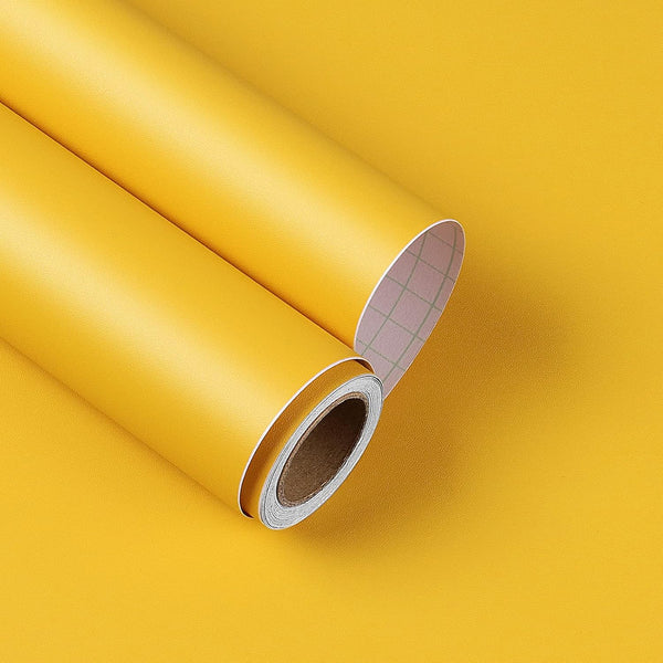 YENHOME Removable Yellow Contact Paper 17.7"x200" for Walls, Cabinets, Peel and Stick Wallpaper