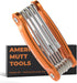 AMERICAN MUTT TOOLS Tamper Proof Torx Set, Security Star Tool with Hole, Folding Hex Key Set