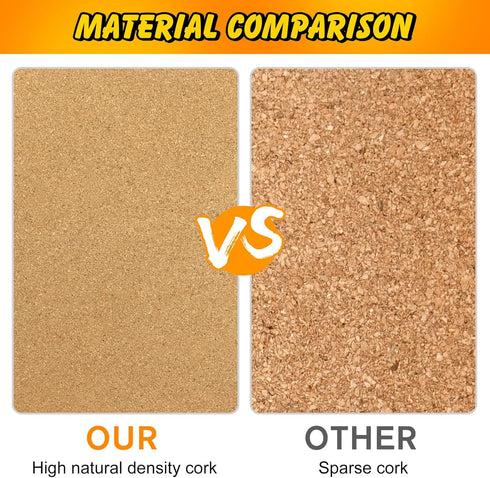 TUPARKA 4 Pack Cork Board 12"x12" with 100 Push Pins, Self-Adhesive Bulletin Boards for Home School Office