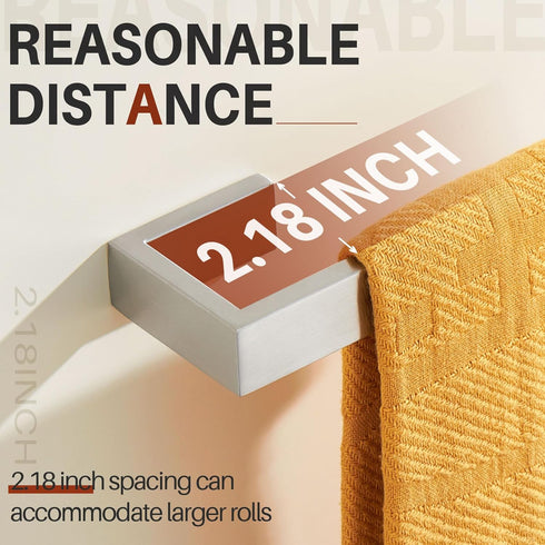 KOKOSIRI Brushed Nickel Hand Towel Bars, Wall Mount Kitchen Towel Rack Bathroom Hardware