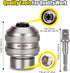 Topec Tap Socket Set, 2-Piece 1/2"DR x M13~M19 Adjustable Tap Chuck Tool with a 1/2"Socket Adapter, Tap Handle for Taps, Reamers, Screw Extractors