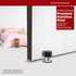 Door Stopper with Extra Sticker - Self-Adhesive Door Stop with Black Rubber Bumper & Stainless Steel Body