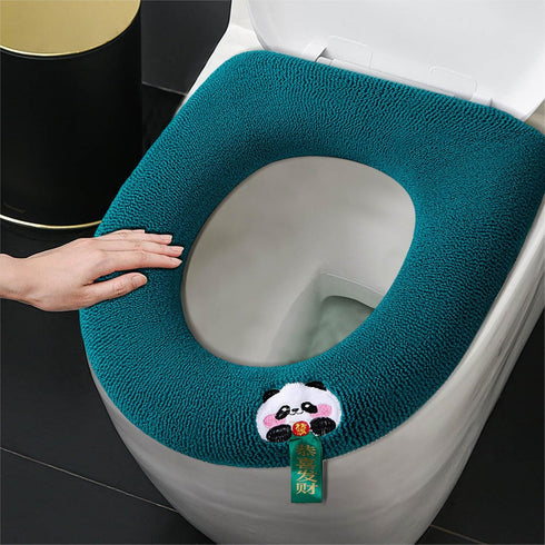 Generic Universal Toilet Seat Cushion Cover - Soft & Thicken Washable Toilet Seat Pad with Handle, Non-Slip Bathroom
