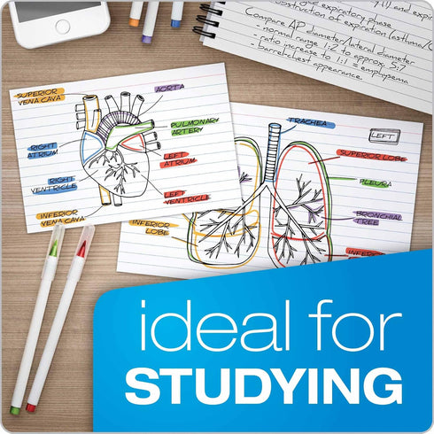 Oxford Ruled Index Cards, 3" x 5", White, 1,000 Cards (10 Packs of 100) (31)