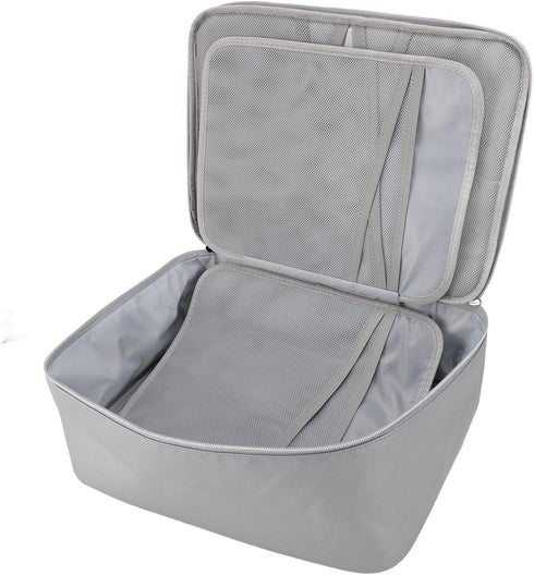 Fireproof File Storage Box, Portable Document Box with Side Handles, Easy to Assemble, Heat Insulated Zipper
