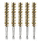 5Pcs Bore Brush, Brass 15mm Dia Cleaning Twisted Bronze Wire Brush with Handle 1/4 Inch Hex Shank