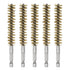 5Pcs Bore Brush, Brass 15mm Dia Cleaning Twisted Bronze Wire Brush with Handle 1/4 Inch Hex Shank