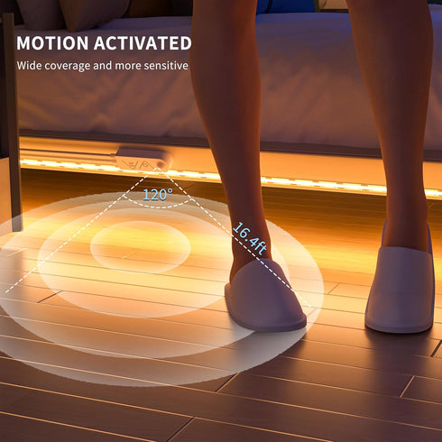 Sensor,5V 2700K Dimmable Activated,Bedroom,Cabinets,Kitchen,Stairs,Closet PAUTIX Dotless LED Lights,COB LED Strip