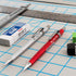 Pentel P205MBP3M1 Sharp Mechanical Drafting Pencil, 0.5 mm, Assorted Metallic Barrels, 3/Pack