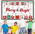Winter Bulletin Board Decorations Merry Christmas Cutouts, Hot Cocoa Set for Holiday Classroom Decor