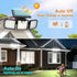 IP65 Aolyty Solar Motion Sensor Lights - Waterproof Solar Strobe Wall Lights - Bright White/Red & Blue Flashing