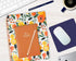 Steel Mill & Co Large Spiral Notebook, College Ruled, 11" x 9.5", Durable Hardcover, 160 Lined Pages, Orange Floral