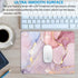 Pink Gold Marble Mouse Pad, Large Office Computer Laptop Mouse Pad with Stitched Edges, 12 X 10 Inch