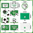 H1vojoxo 96PCS Set Soccer Thank You Cards with Envelopes and Stickers Thank You Notes Sports Ball Greeting Cards