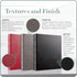 Gallery Leather 3 Ring Binder with Plastic Sleeves, Includes 10 Sheets, 8.5" x 11" Presentation Binder