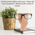 KYIEN Funny Face Eyeglasses Holder Stand for Nightstand Office Desk,Thinking Man Head Shape Resin Display Stands Modern