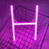 ENUOLI LED Pink Neon Letter Signs Night Light Battery or USB Operated LED Marquee Letters Neon Art Decorative Lights