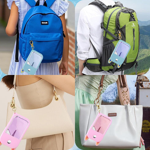 Size-2pcs Protective Silicone Case Compatible with Touchland Hand Sanitizer Spray Case Holder with Keychain Compatible