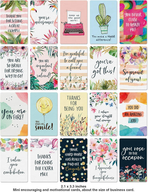 Dessie Motivational Cards - 63 Unique Inspirational Business Card Sized Encouragement Cards for Employees, Kindness