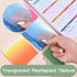 BAYTORY 200 Sheets Glitter Transparent Sticky Notes, 3 x 3 Clear Memo Pads, Translucent Self-Stick Note for Bible