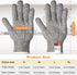 6 Pairs Cut Resistant Gloves, Level 5 Protection Anti Cut Gloves for Kitchen, Fish Slicing (X-Large)