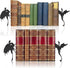 Tcwhniev 4 Pcs Dragon Metal Bookend, Book End for Shelf Bookshelf Home Office Desk Bookshelf Decor Present for Dragon