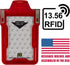 Identity Stronghold RFID Badge Holder for 1 Card, Heavy Duty Hard Plastic, FIPS 201 Approved Security - Red