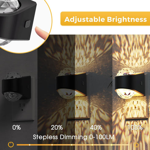 Sensor,3000K L LOHAS LED Night Light,Night Lights Plug into wall, Projector Night Light with Dusk to Dawn Soft White