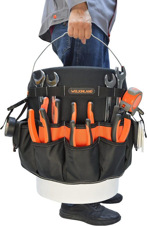 5 5 WELKINLAND gallon bucket tool organizer, gallon bucket holder, bucket liner, Bucket tool organizer, Tool bucket