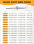 100 PCs 5/32'' x 1/4'' Aluminum Blind Rivets, Pack of 100 CT 4mm x 6mm Pop Rivets with Aluminum Grip and Steel Mandrel
