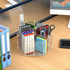 NIUBEE Acrylic Pen Pencil Holder, 6 Compartments for Multi-capacity Marker Storage, 360° Rotating Clear Pencil Cup