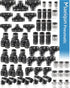 57 Pcs Push to Connect Fittings Kit, 1/4 3/8 1/2 Inch OD Air Line Pneumatic Fittings with NPT Thread, Quick Release