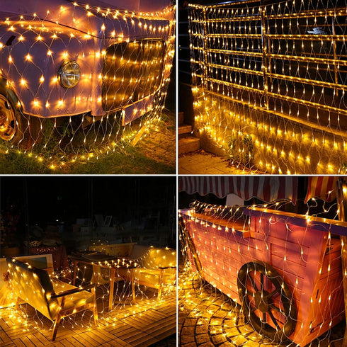 12FT 5FT 360 8 Joomer Christmas Net Lights - x LED Plug-in Mesh Lights, Waterproof with Modes, Timer, Connectable
