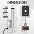 12V Linear Actuator, High Speed 14mm/s, 220lb/1000N Electric Actuator, 6 inch, IP54 Waterproof with Switch.
