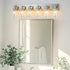 1-5/8" (4 Pack) Clear Glass Light Shade with Silver Trim - Fitter Opening - Replacement for Chandeliers, Wall Sconces
