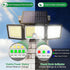2500LM 286 3 IP65 3-Head (2 Pack) Solar Outdoor Lights Motion Sensor, LED Security Flood Lights with Visual Battery