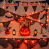 FFZZKJ 8 9.9FT 30LED Orange Lights for Halloween Lights String Garland Black Cloth with Timer Modes Battery