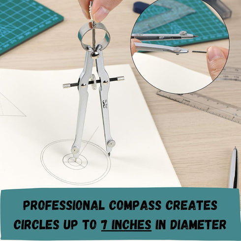 Mr. Pen Protractor and Compass Set for Geometry - Math Compass and Protractor Tools for School Supplies
