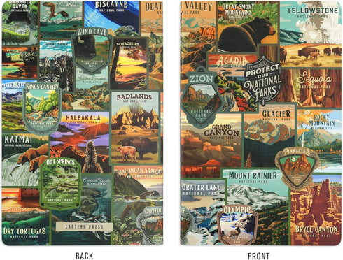 Lantern Press Protect Our National Parks, 3-Pack Notebook Journal Set with Unique Artwork on Each Cover