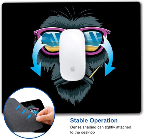 Funny Gorilla Design Computer Mouse Pad, Non-Slip Rubber for Home and Office
