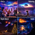 JIWYJOT Upgraded Planetarium Projector with White Noise & Bluetooth Speaker, Astronaut Space Light Galaxy Projector