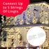 300L 63.8Ft(2Sets-Each 150L)UL Bulb Ultra-Bright Connects End to End Warm White Christmas Mini Light Listed