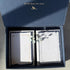 Boxed Thank You cards with Envelopes - Handmade Deckled Edge Cotton Rag Paper, Gold and Silver Foil Blank Note Cards