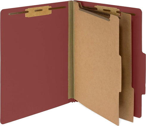 Blue Summit Supplies 12 Pressboard Classification Folders, 2 Dividers, Letter Size Office Folders, 12 Pack