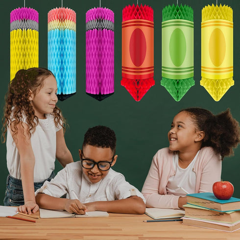 12PCS Pencil Theme Classroom Decor Preschool Kindergarten Back to School First Day of School Crayon Decor Classroom