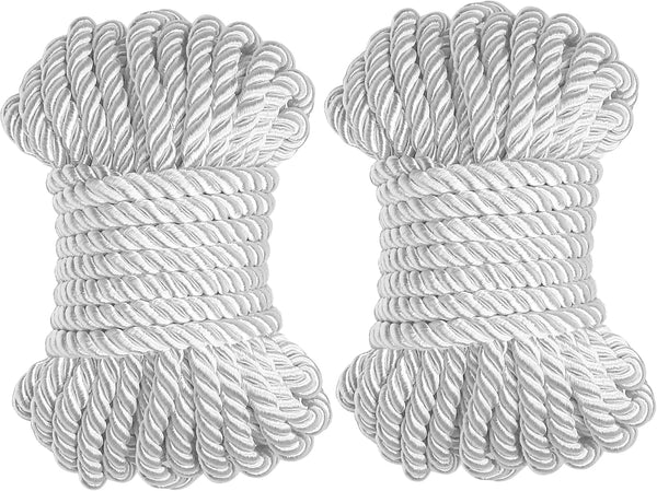 2pcs Silk Rope, Soft Strong Braided Twisted Japanese Cord Kit, 32.8 Feet